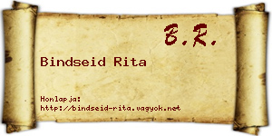 Bindseid Rita névjegykártya